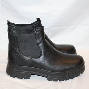 NEW MEN'S UGG SKYVIEW CHELSEA LEATHER BLACK BOOTS